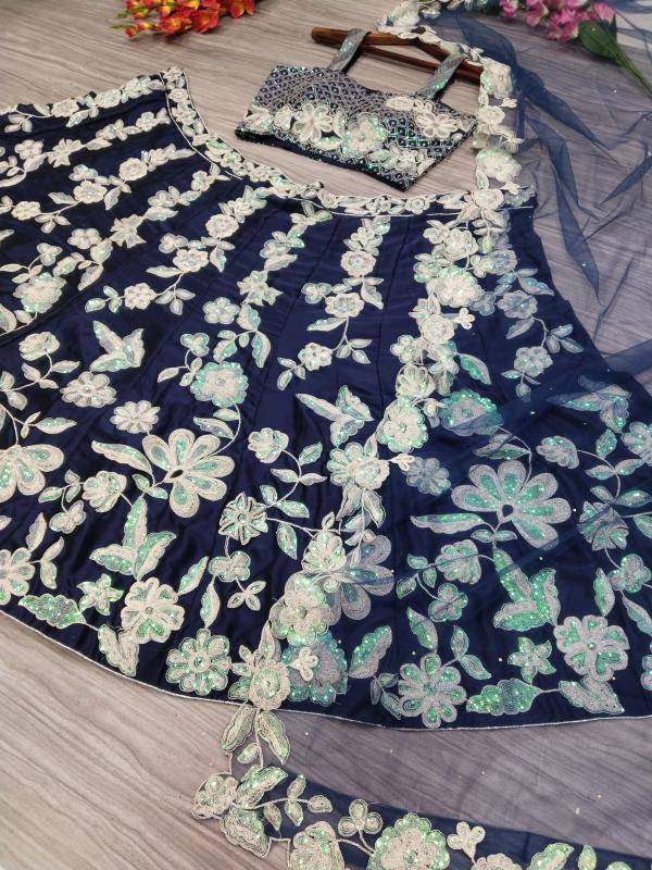 Premium Kasturi Silk Georgette HC 1017  Indian lehenga choli supplier